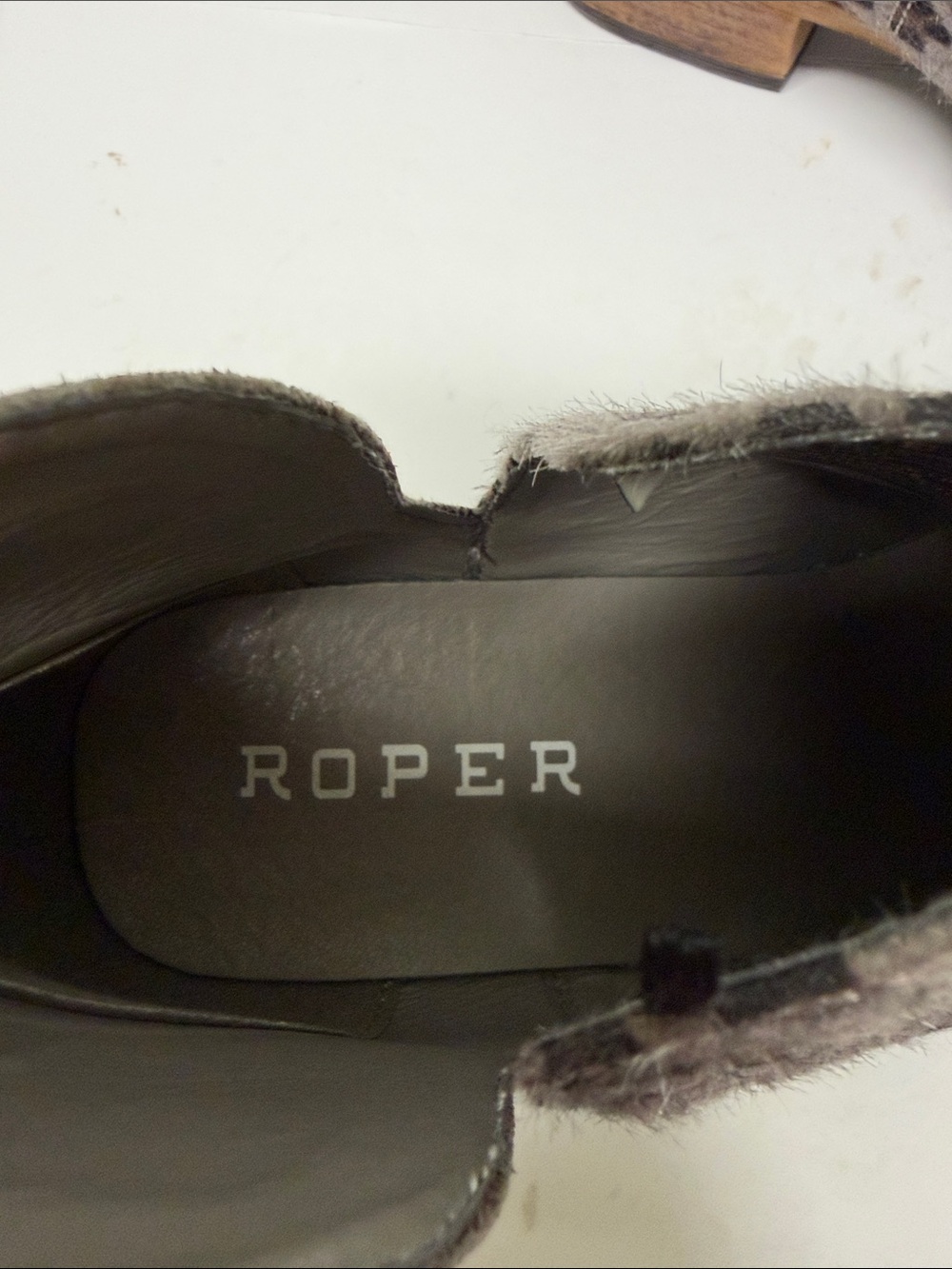 Roper Ava Leopard Snip Toe Slip-On Ankle Cowboy Booties Size 8 - Picture 10 of 14